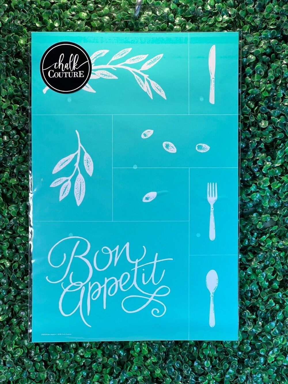 Chalk Couture Bon Appetit Size C Retired Silkscreen Reusable Transfer